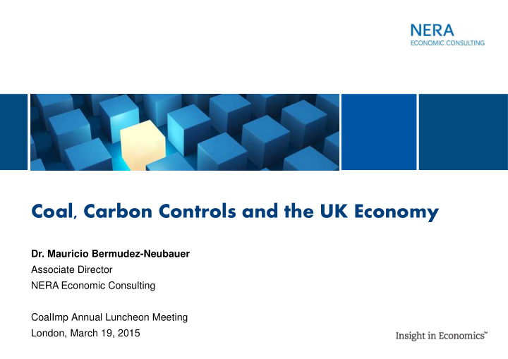 coal carbon controls and the uk economy