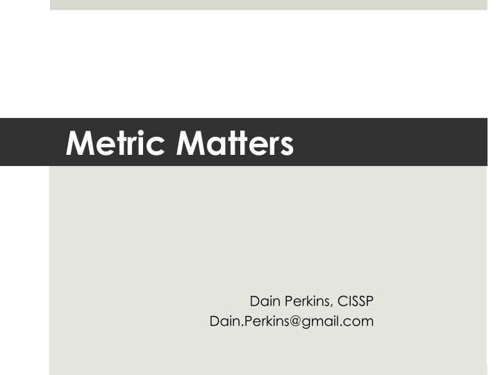 metric matters