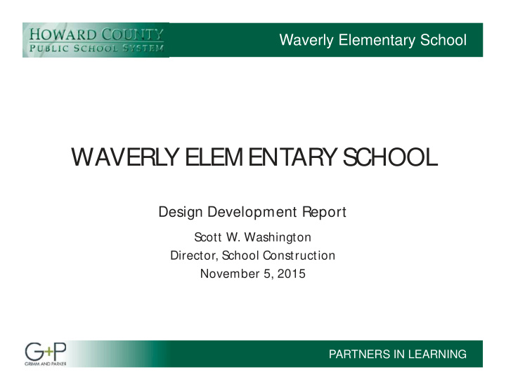 waverl y elementary school