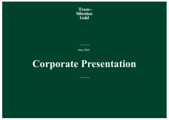 corporate presentation disclaimer
