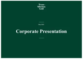 Corporate Presentation  Disclaimer  This presentation does not constitute, or form part of, any