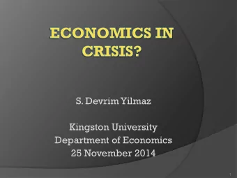 25 November 2014  1  If economists wished to study the horse, they  wouldnt go and look at