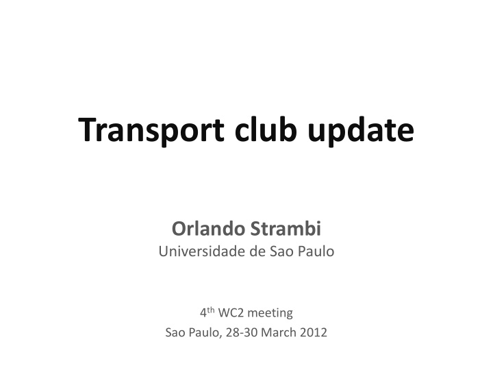 transport club update