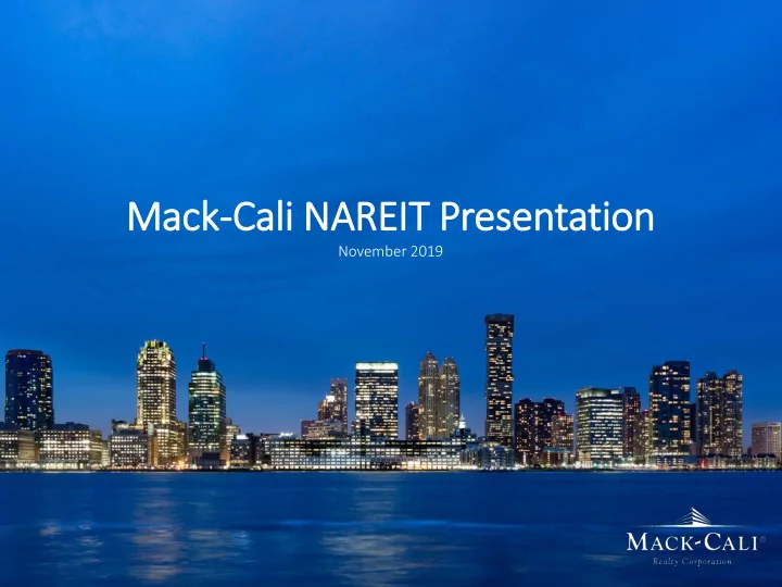 mack cali nareit it presentation