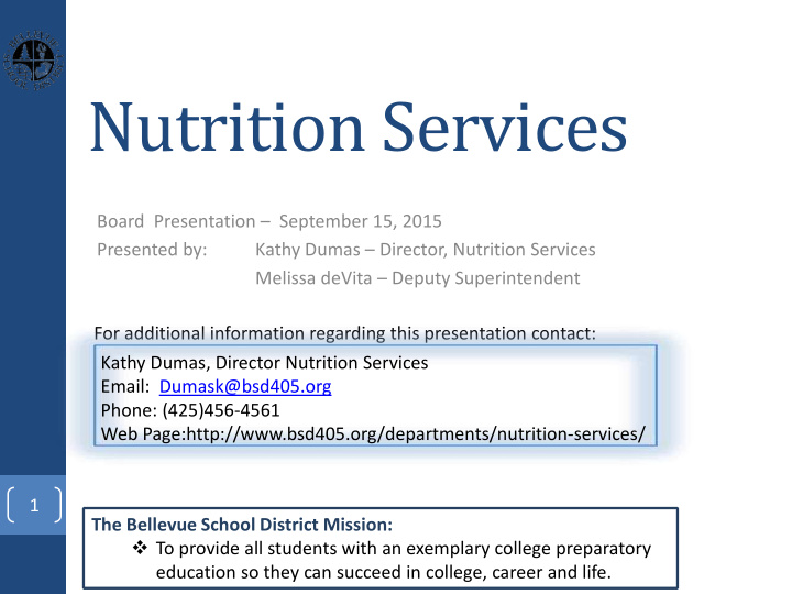 nutrition services