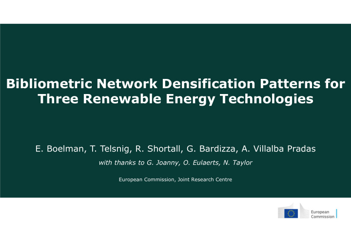 bibliometric network densification patterns for three