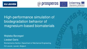 High-performance simulation of  biodegradation behavior of  magnesium-based biomaterials  Mojtaba