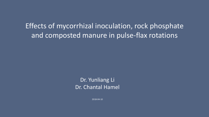 effects of mycorrhizal inoculation rock phosphate and