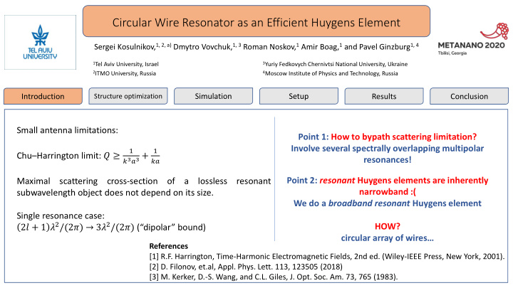 circular wire resonator as an efficient huygens element