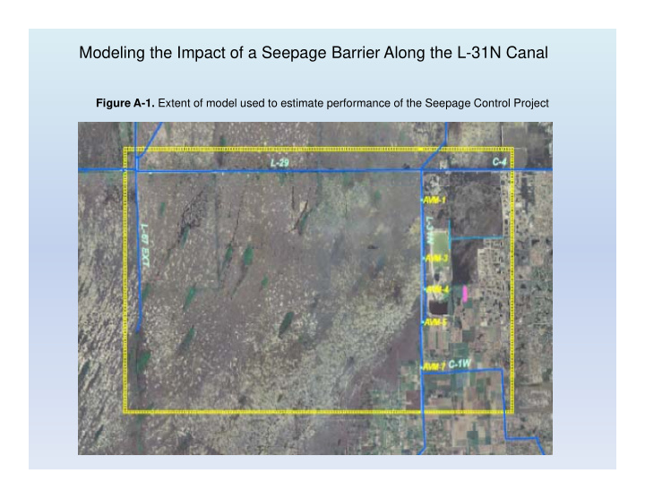 modeling the impact of a seepage barrier along the l 31n