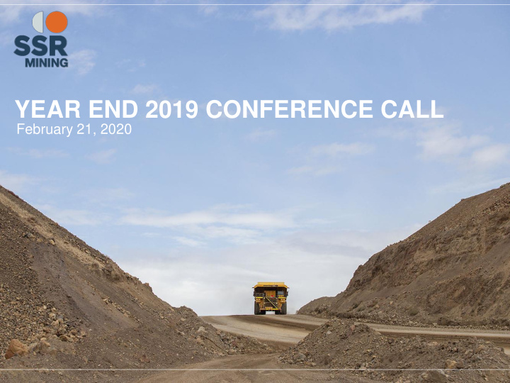 year end 2019 conference call