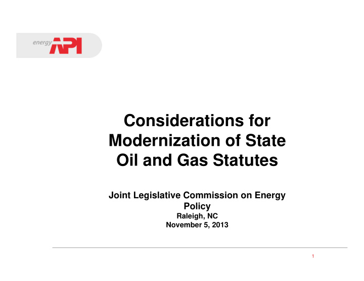 considerations for modernization of state oil and gas