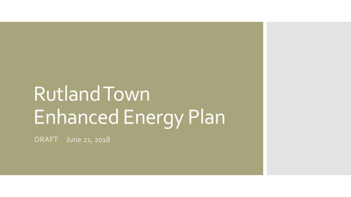 rutland town enhanced energy plan