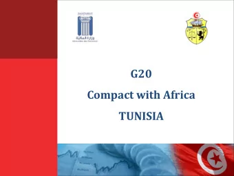 G20  Compact with Africa  TUNISIA  17/05/2017  We need to promote investment  Gross investment