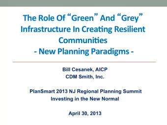 The  Role  Of    Green  And    Grey    Infrastructure  In