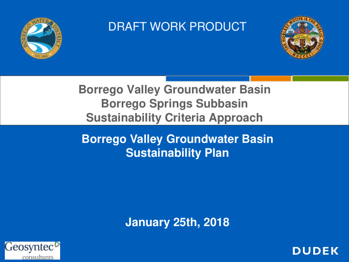draft work product borrego valley groundwater basin
