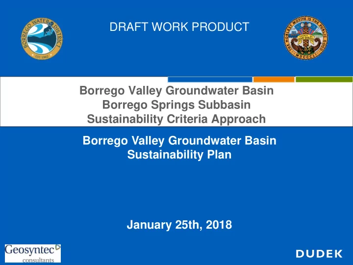draft work product borrego valley groundwater basin
