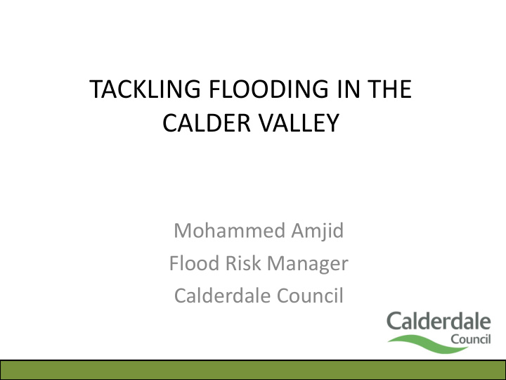 tackling flooding in the