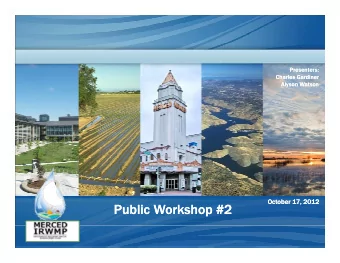 Public Workshop #2  Public Workshop #2  ub c  ub c  o  o  s op  s op  Todays Agenda  Todays