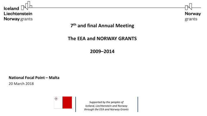 7 th and final annual meeting the eea and norway grants