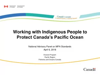 Working with Indigenous People to Protect Canadas Pacific Ocean  National Advisory Panel on MPA