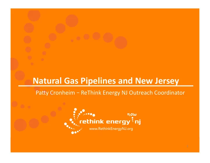 natural gas pipelines and new jersey