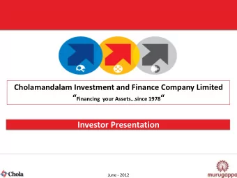 Disclaimer  Certain statements included in this presentation may be forward looking statements made