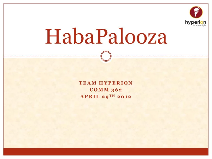 habapalooza