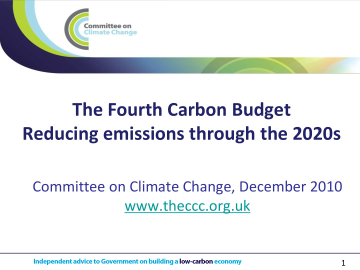 the fourth carbon budget
