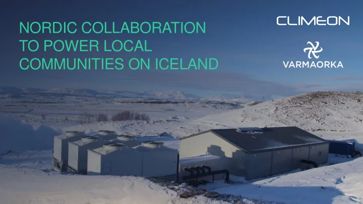 nordic collaboration