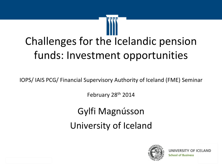challenges for the icelandic pension