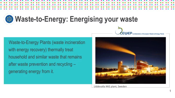waste to energy energising your waste