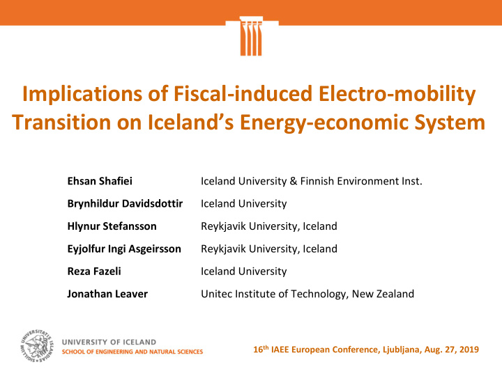 implications of fiscal induced electro mobility