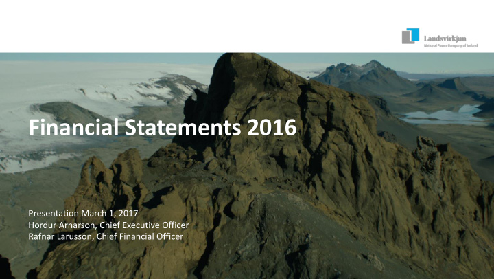 financial statements 2016