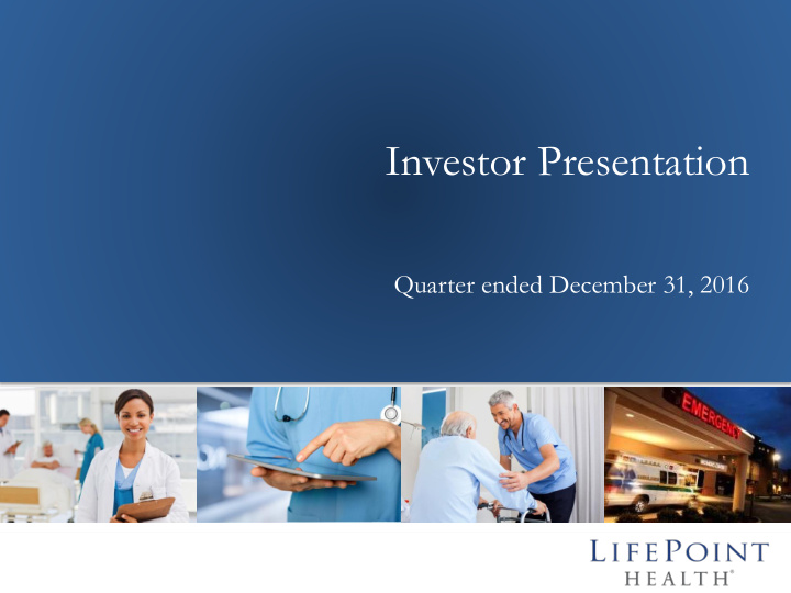 investor presentation