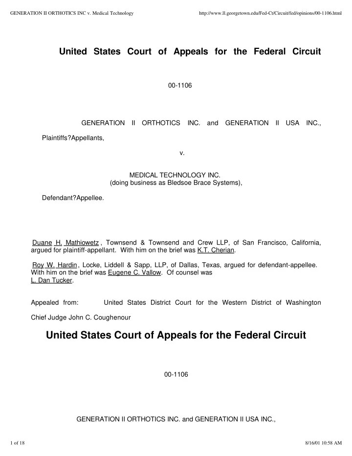 united states court of appeals for the federal circuit