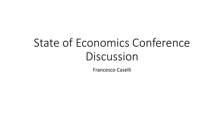 state of economics conference discussion