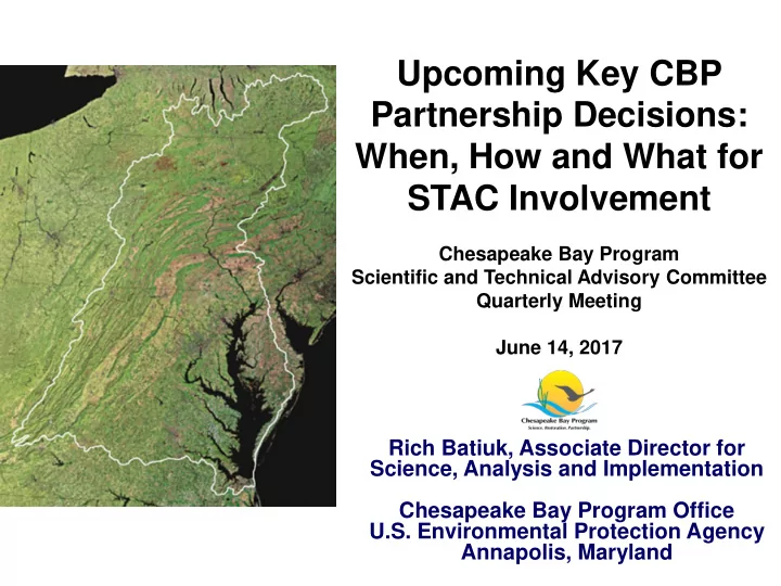 upcoming key cbp partnership decisions when how and what