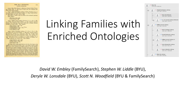linking families with enriched ontologies