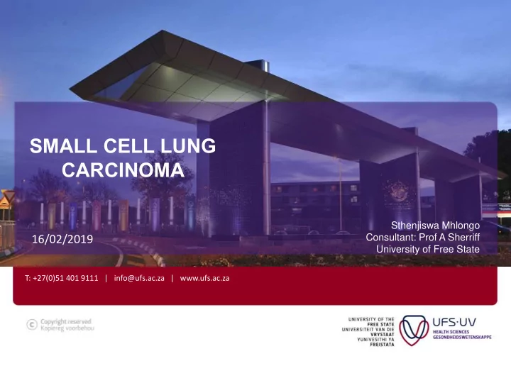 small cell lung carcinoma