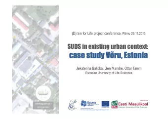case  case stu  study  dy Vr  Vru,  , Estonia  Jekaterina Balicka, Gen Mandre, Ottar Tamm