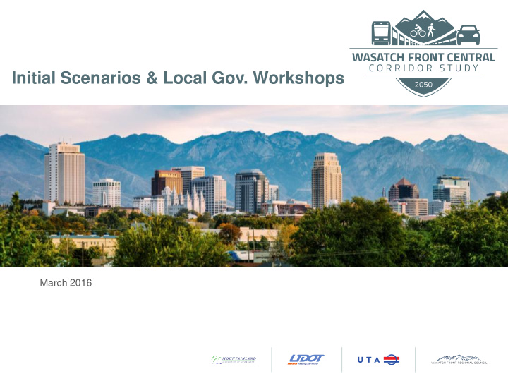 initial scenarios local gov workshops