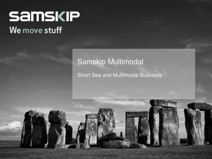 samskip multimodal