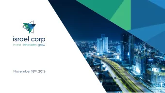 November 18 th , 2019  Important Legal Notes  It is specifically noted that the ILCO investment