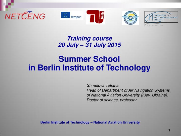 in berlin institute of technology