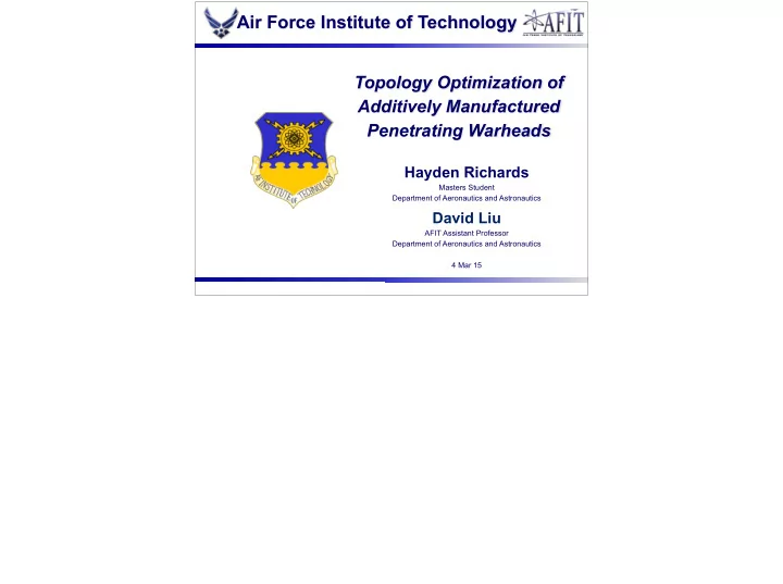 air force institute of technology