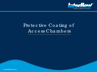 Pro te c tive  Co a ting  o f  Ac c e ss Cha mb e rs  Ma nho le s  Ma inte na nc e  Ho le s