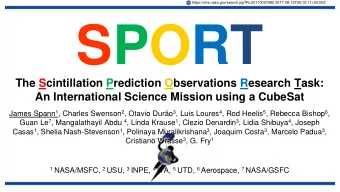 SPORT  The Scintillation Prediction Observations Research Task:  An International Science Mission