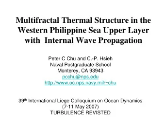 Multifractal Thermal Structure in the  Western Philippine Sea Upper Layer  with  Internal Wave