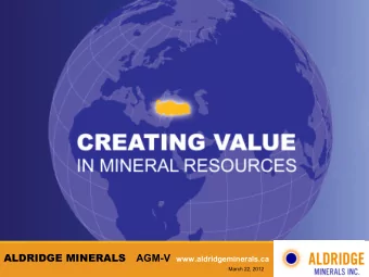 DISCLAIMER  AGM-V  Certain statements contained in this presentation regarding the company and its